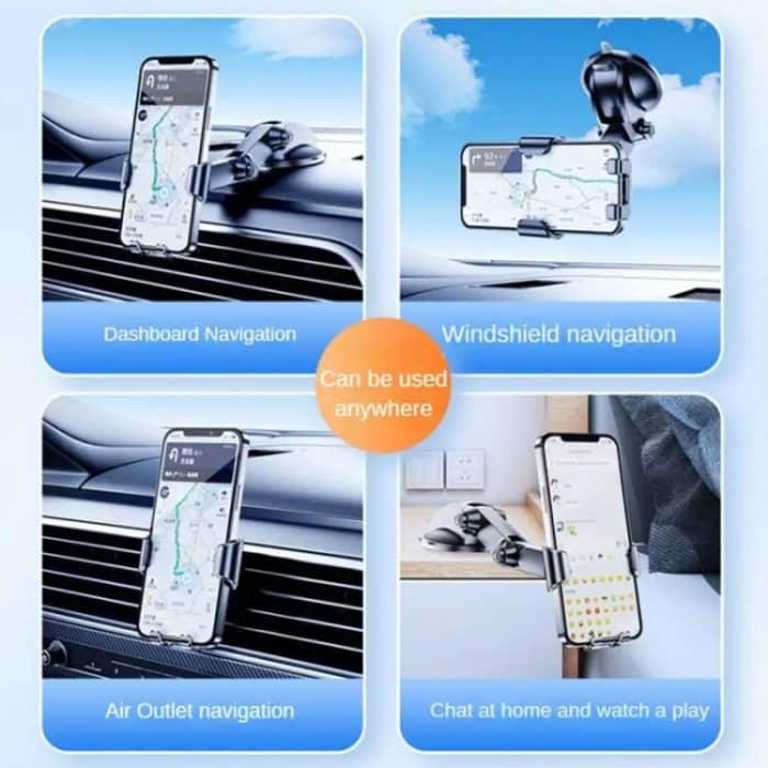 SHUNWEI SD-1132B Autotelefon-Saugnapf + Halterung für Lüftungsschlitze, Halterung mit Schwerkrafterkennung – Bild 12