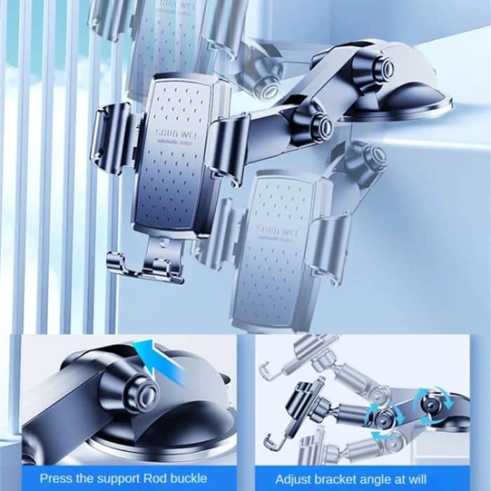 SHUNWEI SD-1132B Autotelefon-Saugnapf + Halterung für Lüftungsschlitze, Halterung mit Schwerkrafterkennung – Bild 5