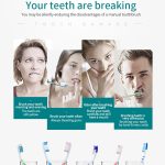 Wiederaufladbare elektrische Ultraschall-Zahnbürsten mit weichen Borsten, Flosser, 6 Gänge, mit 4 Bürsten – Bild 14