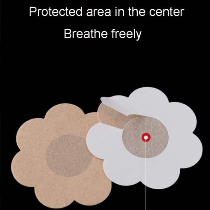 10 Stück / Packung Einweg-Anti-Bump-Nippelpflaster, unsichtbarer und atmungsaktiver Anti-Bare-Brust-Aufkleber, Flower, Round – Bild 4