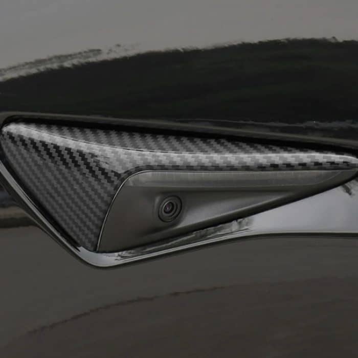 Für Tesla Model 3/Y/X/S Kamera Seitenschutzabdeckung Y-Typ Gegenlichtblende, Matt Black, Bright Black, Light Carbon Fiber, Matte Carbon Fiber, Red, Bright White – Bild 8