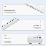 Kleiner A4-Heimbüro-Bluetooth-Hand-Thermodrucker Tragbarer tintenloser Drucker, Printer, 200pcs Thermal Paper – Bild 4