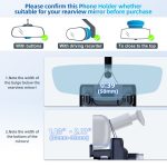 Auto-Rückspiegel-Telefonhalter, 360-Grad-Drehung, Smartphone-Ständer – Bild 6