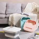 15L faltbarer Fußbadeimer Fußmassagewaschbecken, Without Lid Gray, Without Lid Pink, Without Lid Green, With Lid Pink, With Lid Green – Bild 3