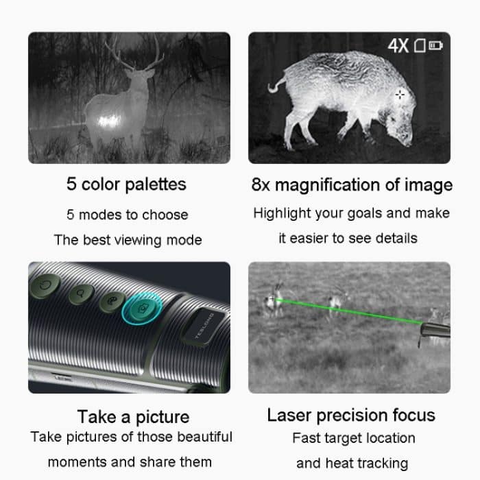 Teslong TTS260 Monokulare HD-Infrarot-Nachtsichtkamera, Outdoor-Abenteuer-Nachtsicht-Wärmebildgerät – Bild 4