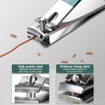 4 teile/satz Edelstahl Nagel Messer Set Haushalt Tragbare Rotierende Tasche Nagel Schneiden Werkzeug, Light Pink, Matcha Green, Dark Green – Bild 6