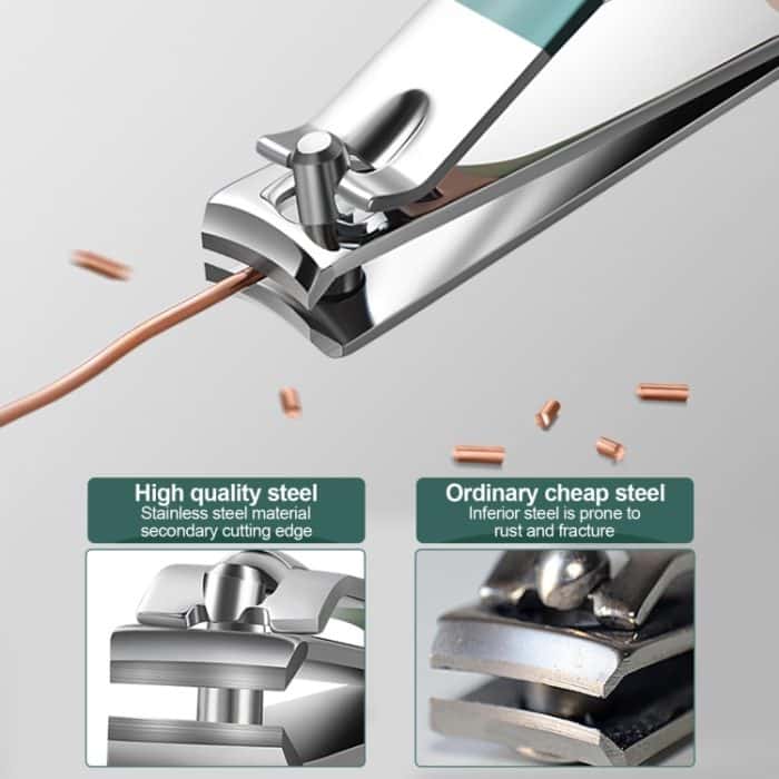 4 teile/satz Edelstahl Nagel Messer Set Haushalt Tragbare Rotierende Tasche Nagel Schneiden Werkzeug, Light Pink, Matcha Green, Dark Green – Bild 6