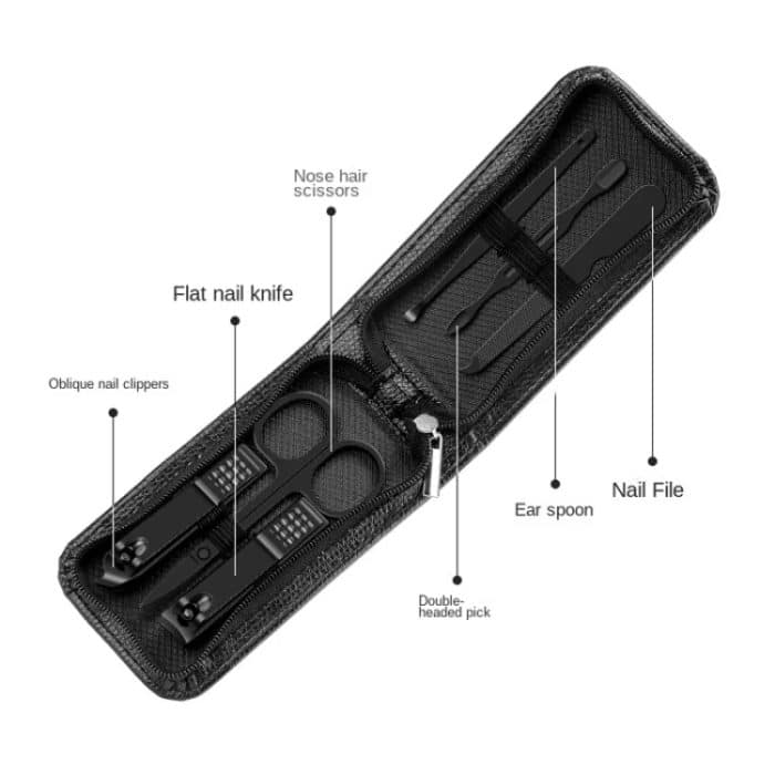 6 teile/satz Tragbare Nagel Clipper Kit Haushalt Nagel Clipper Pediküre Werkzeuge, Dark Green, Black – Bild 4