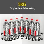 Stanzfreies Badezimmer-Dreieck-Aufbewahrungsregal, multifunktionale Wandhalterung, Triangle (White), Triangle (Black) – Bild 4