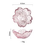5 teile/satz Hammer Glas Kirschblüte Gericht Haus Sauce Platte Schälchen, Pink, Gold Edge Pink, Transparent – Bild 2