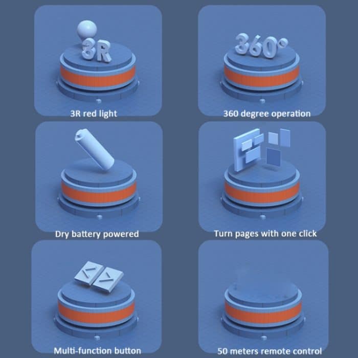 Deli 2,4 GHz Page Turner USB Clicker mit rotem Licht für PPT, 2802 (Black), 2802 (White) – Bild 5