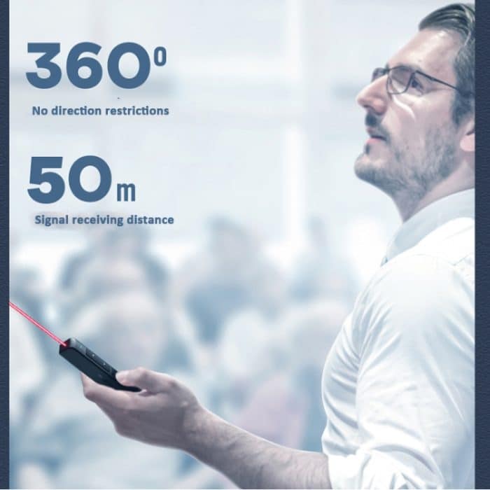 Deli 2,4 GHz Page Turner USB Clicker mit rotem Licht für PPT, 2802 (Black), 2802 (White) – Bild 6