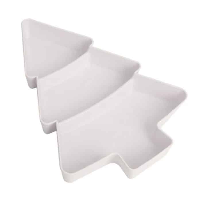 TBD0604253501A.jpg Weihnachtsbaum-Form, Obstscheiben, unterteilt, für Zuhause, Snackschale, Kunststoff, für Süßigkeiten, Trockenfrüchte, Melonensamen, Organizer – Bild 1