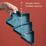 Weihnachtsbaum-Form, Obstscheiben, unterteilt, für Zuhause, Snackschale, Kunststoff, für Süßigkeiten, Trockenfrüchte, Melonensamen, Organizer – Bild 3