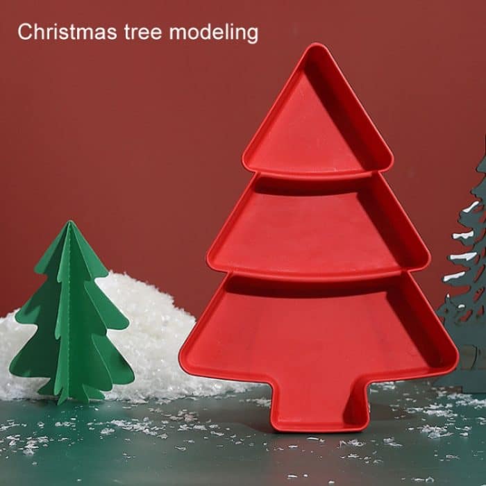 Weihnachtsbaum-Form, Obstscheiben, unterteilt, für Zuhause, Snackschale, Kunststoff, für Süßigkeiten, Trockenfrüchte, Melonensamen, Organizer – Bild 5