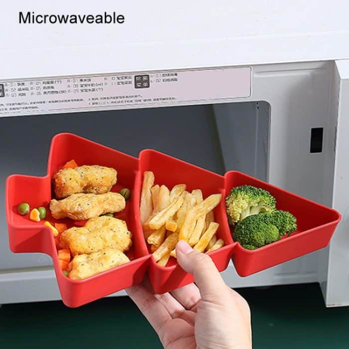 Weihnachtsbaum-Form, Obstscheiben, unterteilt, für Zuhause, Snackschale, Kunststoff, für Süßigkeiten, Trockenfrüchte, Melonensamen, Organizer – Bild 7