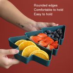 Weihnachtsbaum-Form, Obstscheiben, unterteilt, für Zuhause, Snackschale, Kunststoff, für Süßigkeiten, Trockenfrüchte, Melonensamen, Organizer – Bild 8