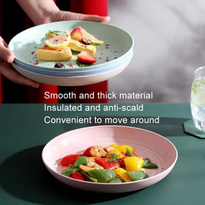 10-Zoll-Weizenstroh-Kunststoffscheibe, runde Hausscheibe, Obstteller, 10 inch – Bild 7