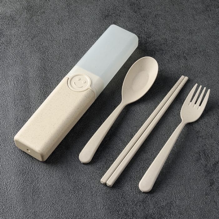 TBD0604257201.jpg 4-in-1 tragbares Weizenstroh-Geschirr-Set, Outdoor-Reise-Aufbewahrungsgeschirr-Box, A With Chopsticks (Beige), A With Chopsticks (Pink), A With Chopsticks (Blue), B With Chopsticks (Beige), B With Chopsticks (Pink), B With Chopsticks (Blue)... – Bild 1