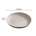 9-Zoll-Gemüsescheibe aus Weizenstroh für Zuhause, rund, schlicht, aus Kunststoff, 9 inch – Bild 5