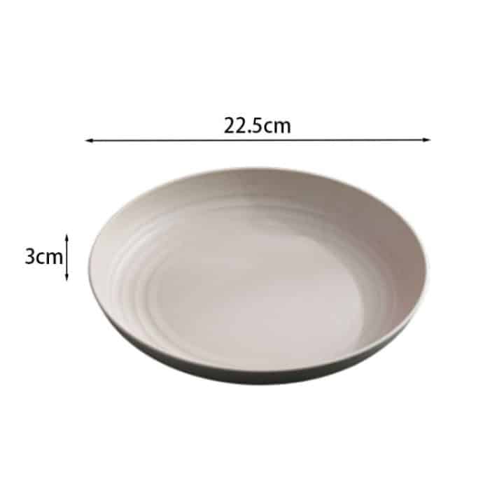 9-Zoll-Gemüsescheibe aus Weizenstroh für Zuhause, rund, schlicht, aus Kunststoff, 9 inch – Bild 5
