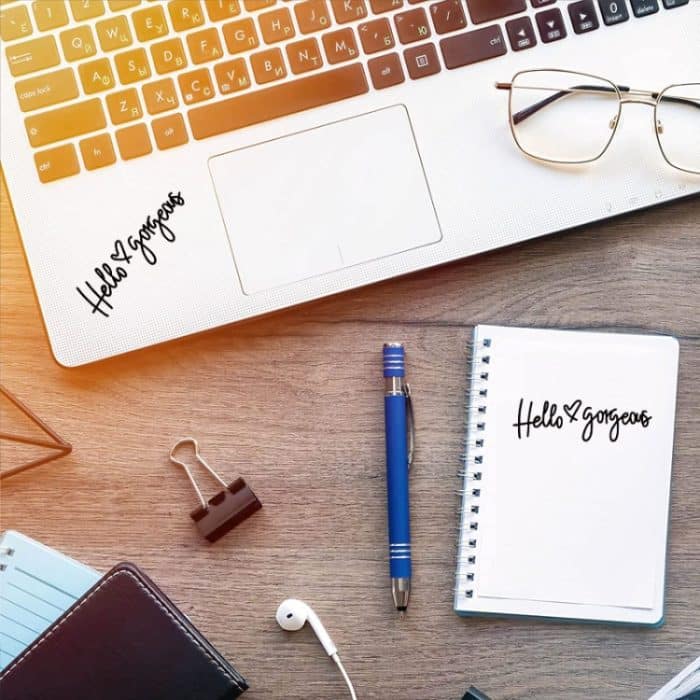 Hallo wunderschöne Autoaufkleber, umgekehrter Rückspiegel-Glasaufkleber, Hello gorgeous – Bild 6