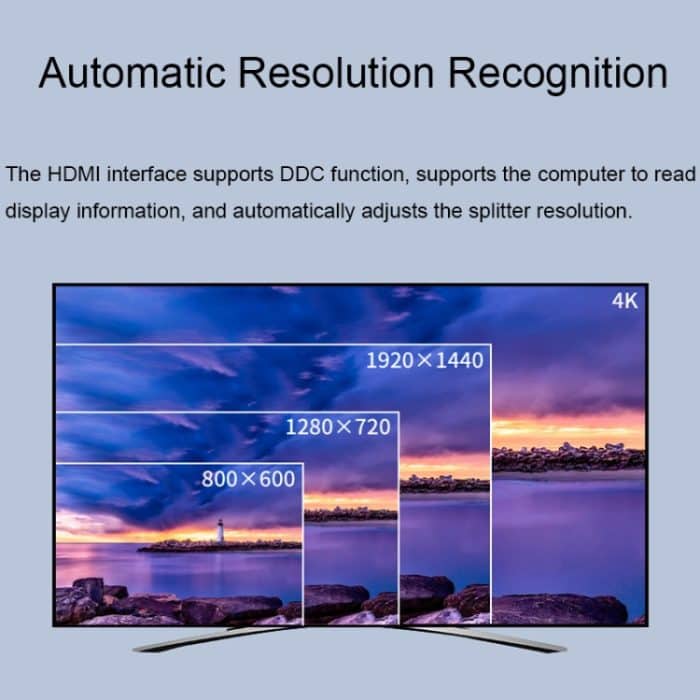 PWAY PW-S7201H 2 In 1 Out HDMI KVM Switch 4K HD Video Screen Cutter – Bild 8