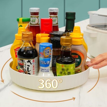 Um 360 Grad drehbares Aufbewahrungsregal für Küchengewürze und Kosmetika, 25cm, 30cm