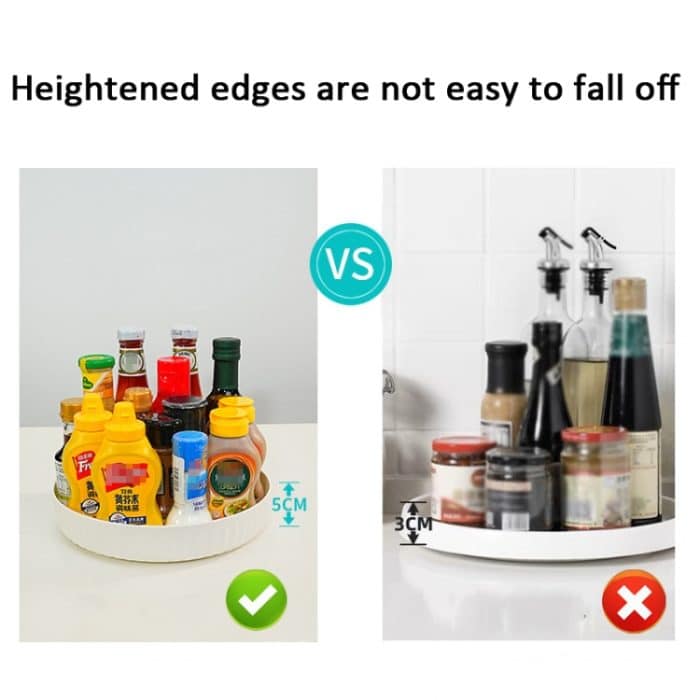 Um 360 Grad drehbares Aufbewahrungsregal für Küchengewürze und Kosmetika, 25cm, 30cm – Bild 4