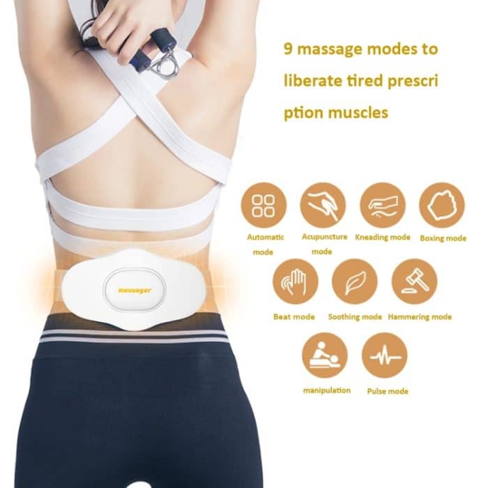 Y2 EMS Pulse Hot Compress Lendenmassagegerät Multifunktionaler Voice Broadcast Massagegürtel – Bild 3