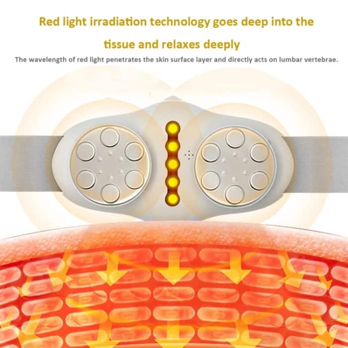 Y2 EMS Pulse Hot Compress Lendenmassagegerät Multifunktionaler Voice Broadcast Massagegürtel – Bild 4