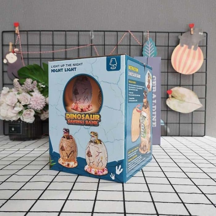 Fingerabdruck-Dinosaurier-Ei, Passwort, Spardose, Kinderspielzeug, Geschenke, Tyrannosaurus Rex Spardose, 16.6 x 15.8 x 26cm – Bild 8