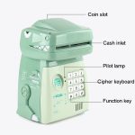 Kinder Cartoon Dinosaurier Passwort Münzbank Automatische rollende Münzbank Spielzeug, 16.5 x 12 x 20.5cm – Bild 5