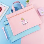 Reißverschluss-Canvas-Aktentaschen, A4-Ordnertasche für Studenten, tragbare Handtasche, Polar Bear (Blue), Little Rabbit (Pink), Little Rabbit (Tianlan), Little Rabbit (Purple), Yoga Cat (Blue), Fuck Cat (Pink), Fuck Cat (Purple), Embrace Rabbit (Pink)... – Bild 2