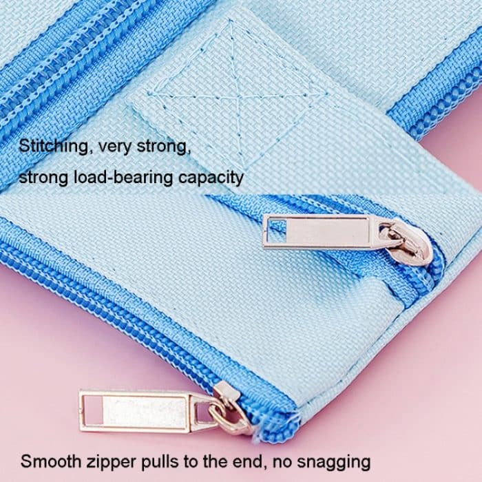 Reißverschluss-Canvas-Aktentaschen, A4-Ordnertasche für Studenten, tragbare Handtasche, Polar Bear (Blue), Little Rabbit (Pink), Little Rabbit (Tianlan), Little Rabbit (Purple), Yoga Cat (Blue), Fuck Cat (Pink), Fuck Cat (Purple), Embrace Rabbit (Pink)... – Bild 3