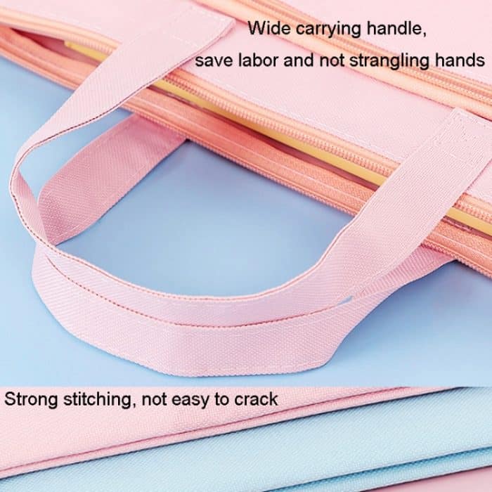 Reißverschluss-Canvas-Aktentaschen, A4-Ordnertasche für Studenten, tragbare Handtasche, Polar Bear (Blue), Little Rabbit (Pink), Little Rabbit (Tianlan), Little Rabbit (Purple), Yoga Cat (Blue), Fuck Cat (Pink), Fuck Cat (Purple), Embrace Rabbit (Pink)... – Bild 4