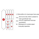 ENLEE 10 Stück/Set Mountainbike-Rahmen, kratzfester Aufkleber, wasserdichter Schutzfilm für Fahrradausrüstung, Transparent Model, Wolf Head Model, Samurai – Bild 2