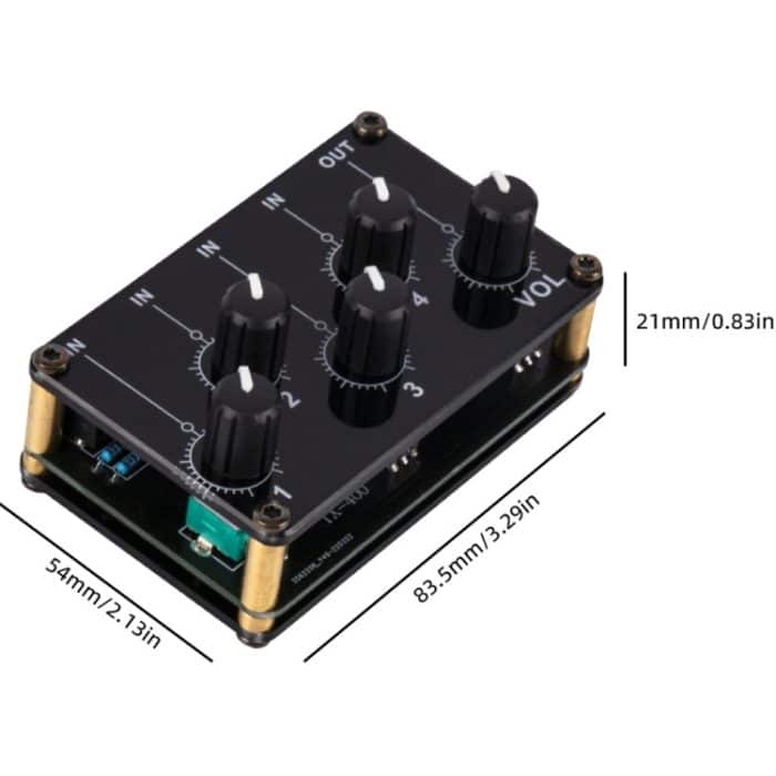 Tragbare 4-Wege-Stereo-Line-Passivmischpultkonsole, TX400 – Bild 3
