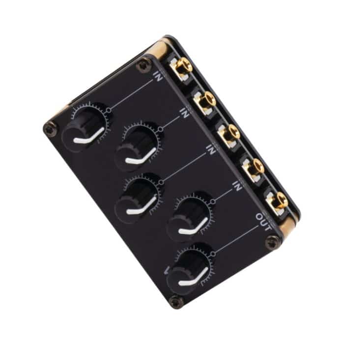 Tragbare 4-Wege-Stereo-Line-Passivmischpultkonsole, TX400 – Bild 4