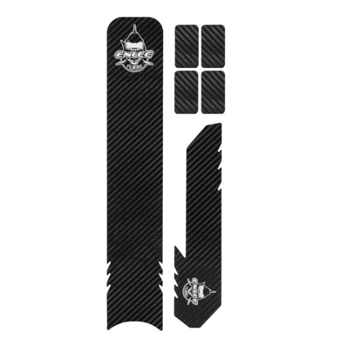 ENLEE E17305 6 teile/satz Rennrad Rahmen Aufkleber Verdickte Wasserdichte Kettenschutz Schutz Aufkleber, Carbon Fiber, Stripe, Anime, Diamond – Bild 1