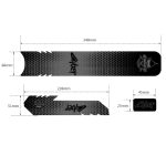 ENLEE E17305 6 teile/satz Rennrad Rahmen Aufkleber Verdickte Wasserdichte Kettenschutz Schutz Aufkleber, Carbon Fiber, Stripe, Anime, Diamond – Bild 2