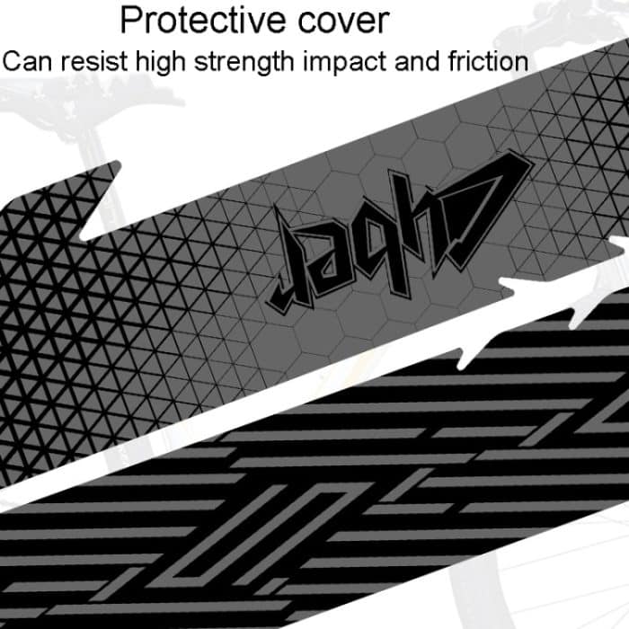 ENLEE E17305 6 teile/satz Rennrad Rahmen Aufkleber Verdickte Wasserdichte Kettenschutz Schutz Aufkleber, Carbon Fiber, Stripe, Anime, Diamond – Bild 5