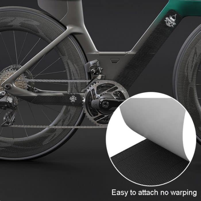 ENLEE E17305 6 teile/satz Rennrad Rahmen Aufkleber Verdickte Wasserdichte Kettenschutz Schutz Aufkleber, Carbon Fiber, Stripe, Anime, Diamond – Bild 7