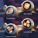 Kinder Astronaut Code Spardose Cartoon Weltraumrakete Spardose Spielzeug, Rocket – Bild 8