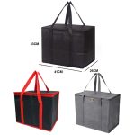 Vlies-Thermobeutel aus Bento-Aluminiumfolie zum Mitnehmen, Lunchbeutel mit Bodenplatte, 41x26x33cm – Bild 2