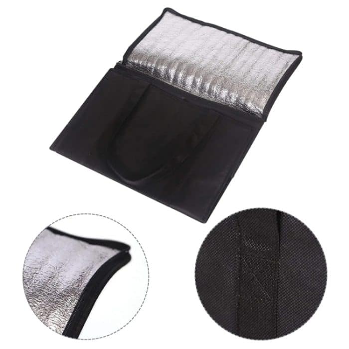 Vlies-Thermobeutel aus Bento-Aluminiumfolie zum Mitnehmen, Lunchbeutel mit Bodenplatte, 41x26x33cm – Bild 4