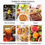 Vlies-Thermobeutel aus Bento-Aluminiumfolie zum Mitnehmen, Lunchbeutel mit Bodenplatte, 41x26x33cm – Bild 6