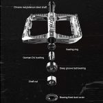 ENLEE R5 1 Paar Mountainbike-Pedale Fahrrad Radfahren Breiteres rutschfestes Fußstützenlager – Bild 2