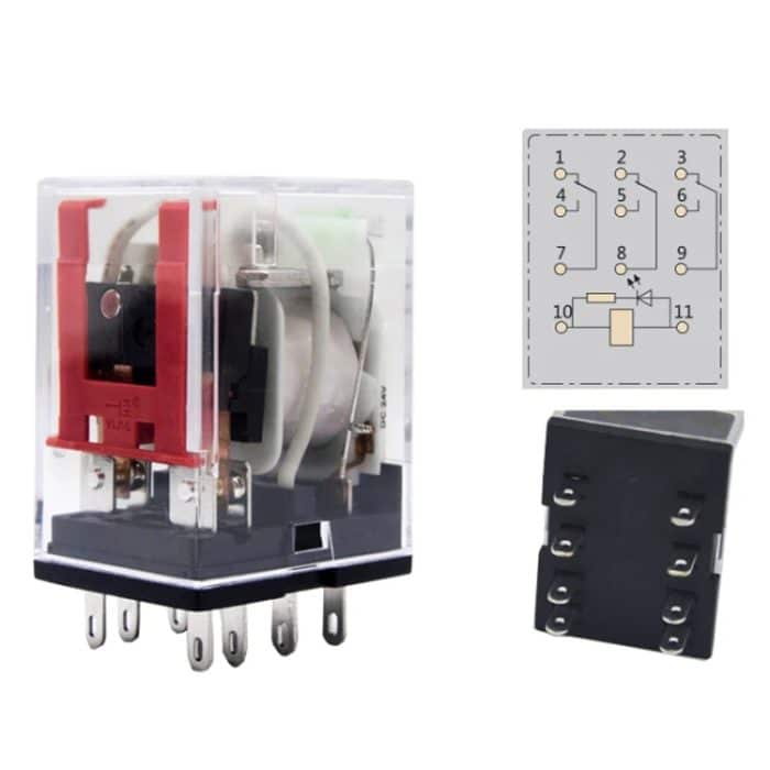 YIJIA YJ2N-GS 8-poliges 2-Wege-kleines elektromagnetisches Relais – Bild 3