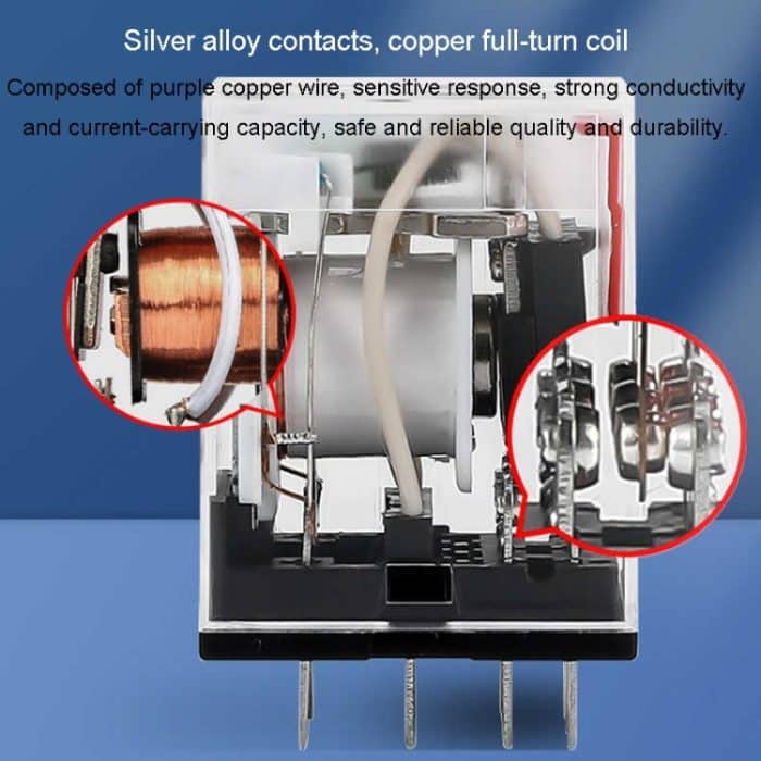 YIJIA YJ2N-GS 8-poliges 2-Wege-kleines elektromagnetisches Relais – Bild 4